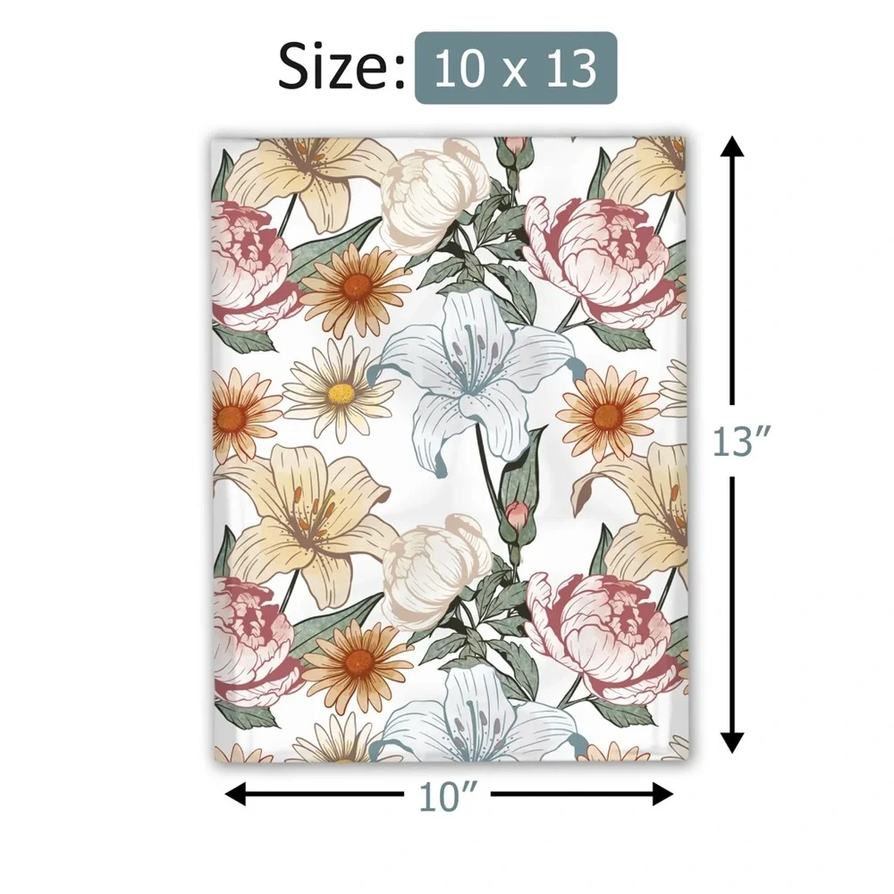 Vintage Floral Poly Mailer’s 10x13 Pack of 25 - Picture 5 of 15